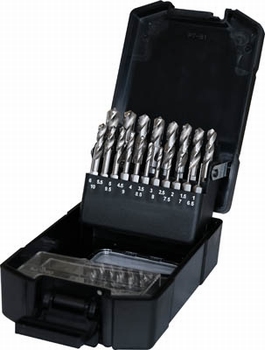 HSS-G borenset met 1/4'' opname in kunststofbox