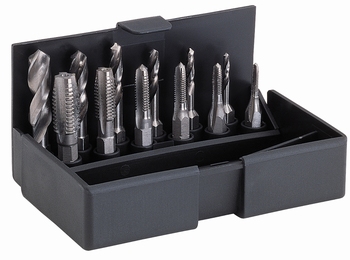 HSS-G tap/borenset M3-4-5-6-8-10 met 1/4'' opname
