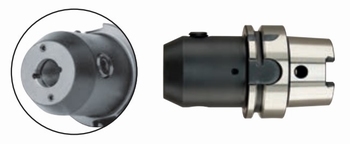 HSK63-DIN69893 A weldon 6mm lang 65mm met koelsleuven