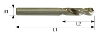 HSS boor kort blank 9,00mm